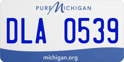 MI license plate DLA0539