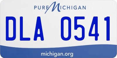 MI license plate DLA0541