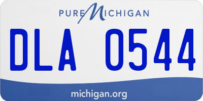 MI license plate DLA0544
