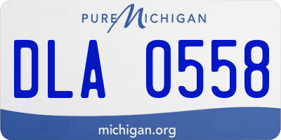 MI license plate DLA0558