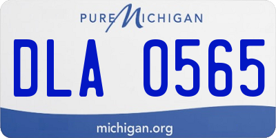 MI license plate DLA0565