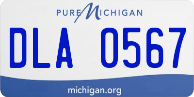 MI license plate DLA0567