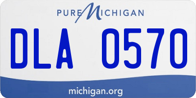 MI license plate DLA0570