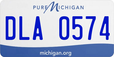 MI license plate DLA0574