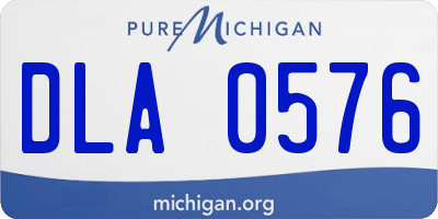 MI license plate DLA0576