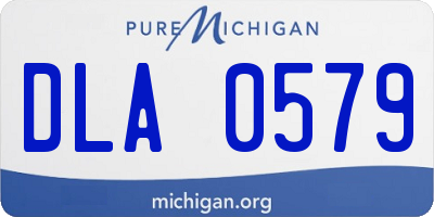 MI license plate DLA0579