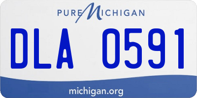 MI license plate DLA0591