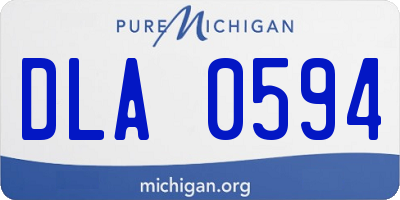 MI license plate DLA0594