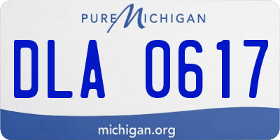 MI license plate DLA0617