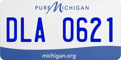 MI license plate DLA0621