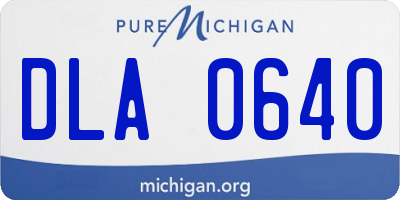MI license plate DLA0640