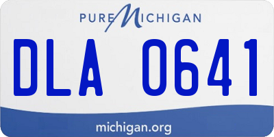 MI license plate DLA0641