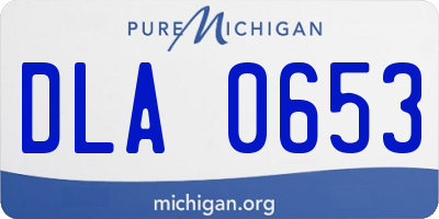 MI license plate DLA0653