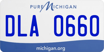 MI license plate DLA0660