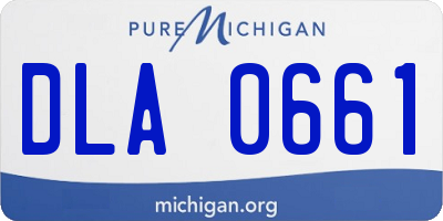 MI license plate DLA0661