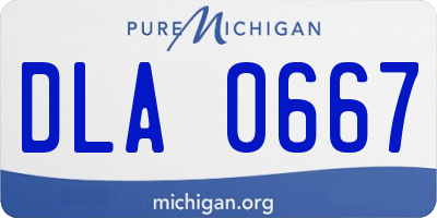 MI license plate DLA0667