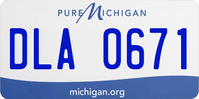 MI license plate DLA0671