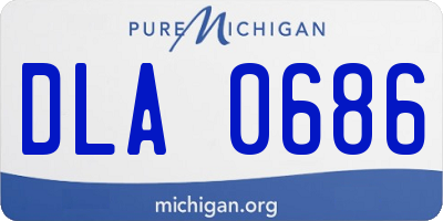 MI license plate DLA0686