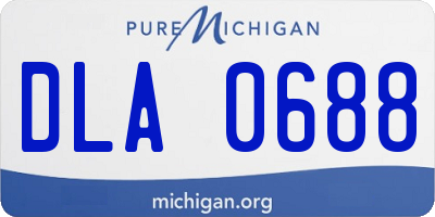 MI license plate DLA0688