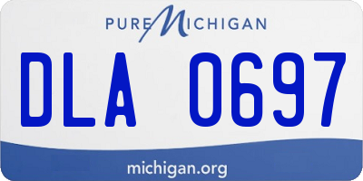 MI license plate DLA0697