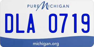 MI license plate DLA0719