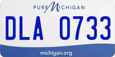 MI license plate DLA0733