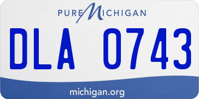 MI license plate DLA0743