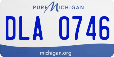 MI license plate DLA0746