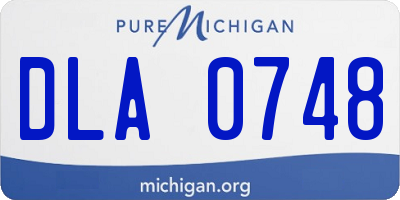 MI license plate DLA0748