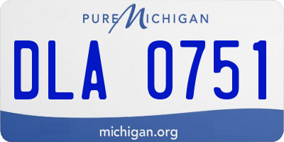 MI license plate DLA0751