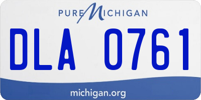 MI license plate DLA0761