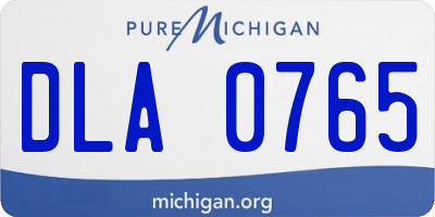 MI license plate DLA0765