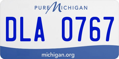 MI license plate DLA0767