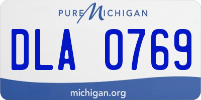 MI license plate DLA0769