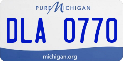 MI license plate DLA0770