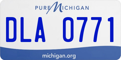MI license plate DLA0771