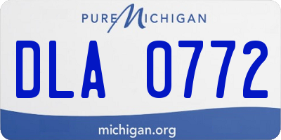 MI license plate DLA0772
