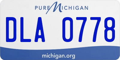 MI license plate DLA0778