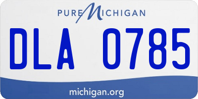 MI license plate DLA0785