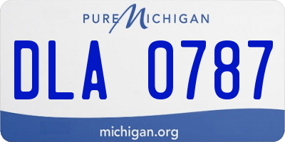 MI license plate DLA0787