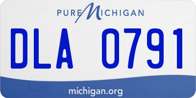 MI license plate DLA0791
