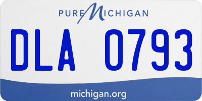 MI license plate DLA0793