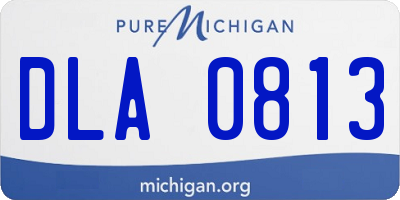 MI license plate DLA0813