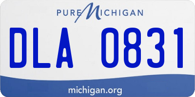 MI license plate DLA0831