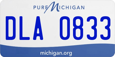 MI license plate DLA0833