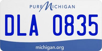 MI license plate DLA0835