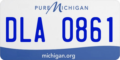 MI license plate DLA0861