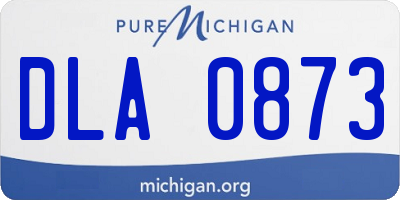 MI license plate DLA0873