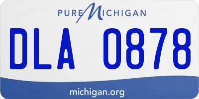 MI license plate DLA0878