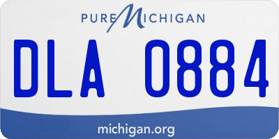 MI license plate DLA0884